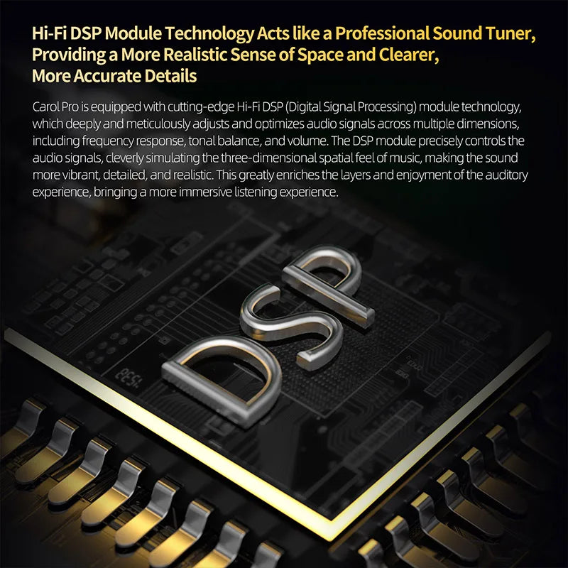 KZ Carol  Pro ANC True Wireless TWS Bluetooth 5.4 Earphone 6 Mics Active Noise Canceling in-Ear waterproof Stereo Earbuds