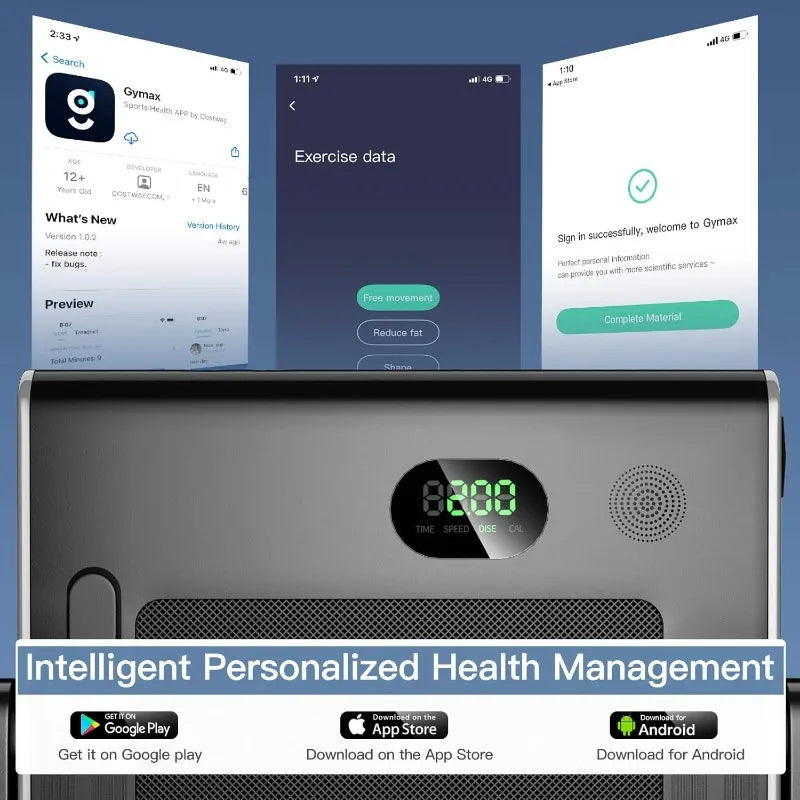 2 In 1 Folding Treadmill, 2.25HP Superfit Under Desk Electric, Installation-Free With Remote Control, Walking Jogging for Home