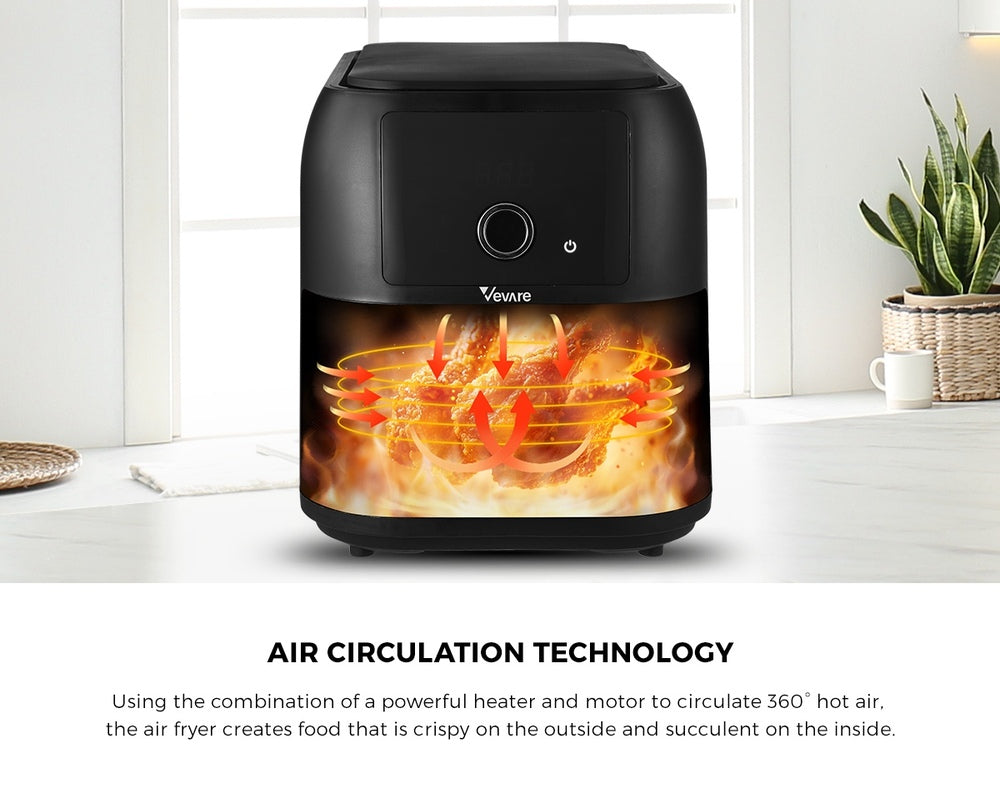 Digital Touch Air Fryer Oven Oil-Free Cooker 8L 1700W