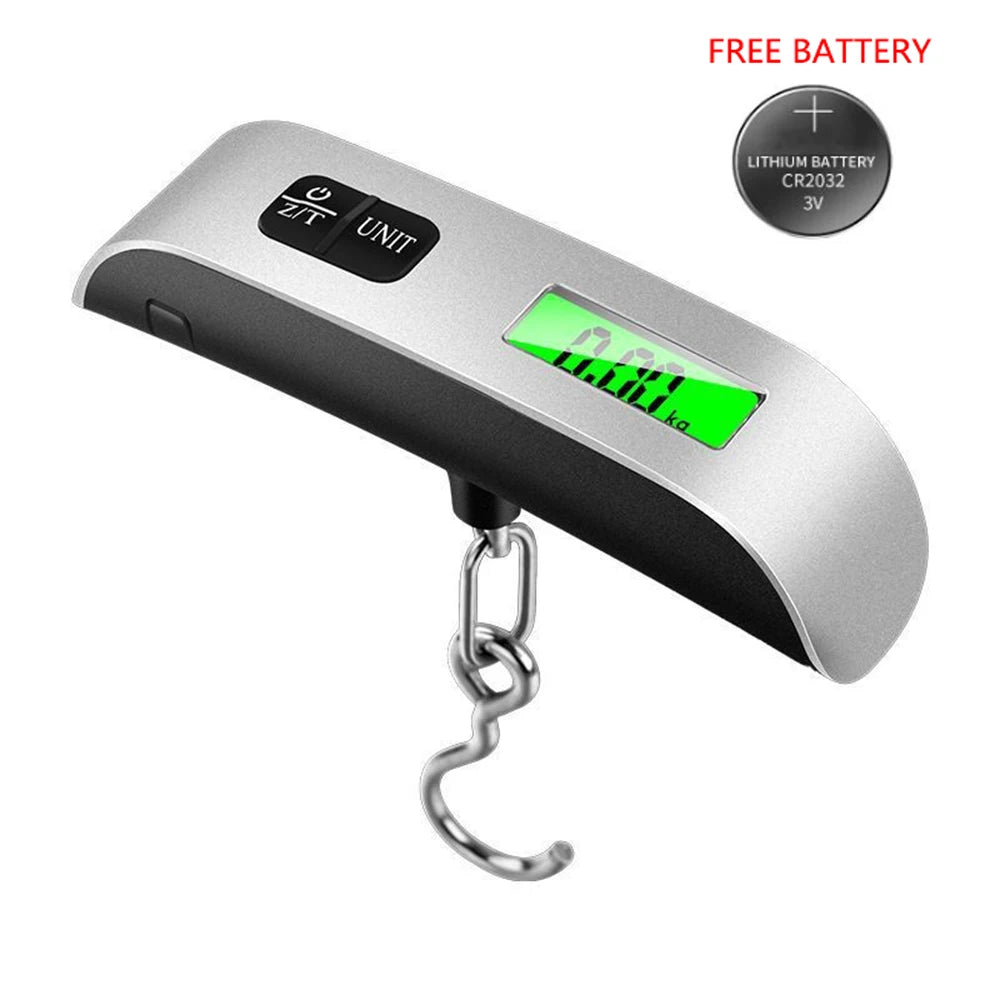 Portable Scale Digital LCD Display 110lb/50kg Electronic Luggage Hanging Suitcase Travel Weighs Baggage Bag Weight Balance Tools