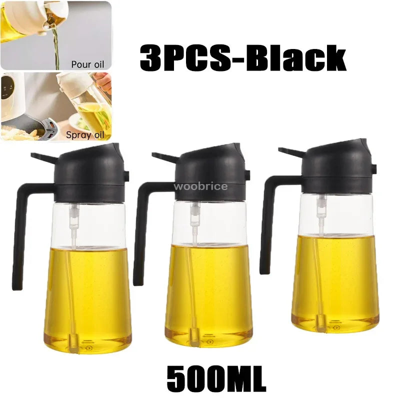 Plastic Spray Oil Sprayer Bottle Spray Oil Dispenser Oil Jar Cruet BBQ Kitchen Baking Roasting Picnic Kitchen Tool