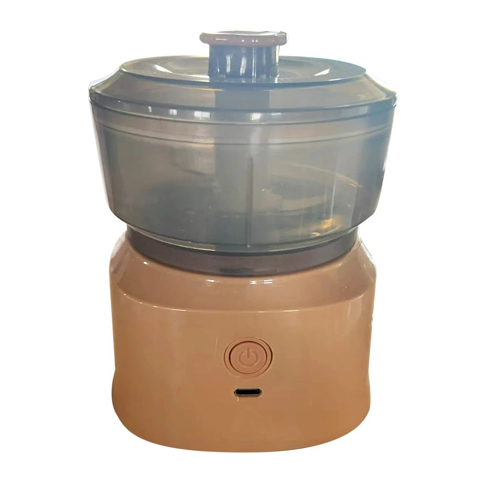 Mini Wireless Electric Garlic Press Dual Purpose Garlic Puree 350ml Kitchen Food Shredder Usb Charging Meat Grinder Vegetable