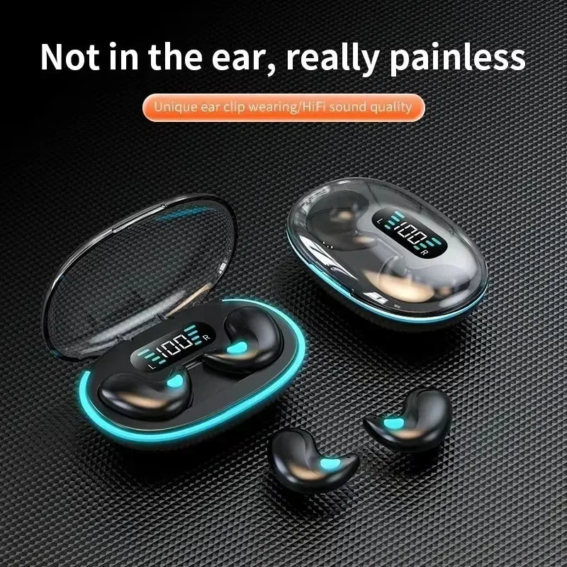 Bluetooth Wireless Headphones Earbuds Ear Hooks Bluetooth Earphones Bass Noise Reduction Earbuds HiFi Stereo Headsets