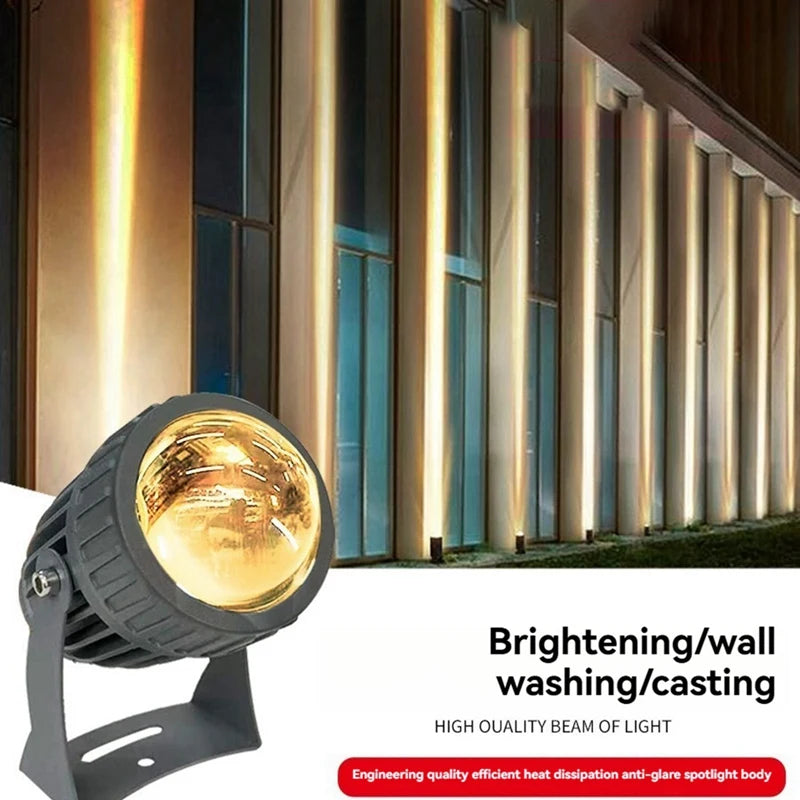 Outdoor LED Garden Wall Spotlights 10W Landscape Lighting AC220V IP65 Waterproof One Beam Spotlight Warm White-ABHG